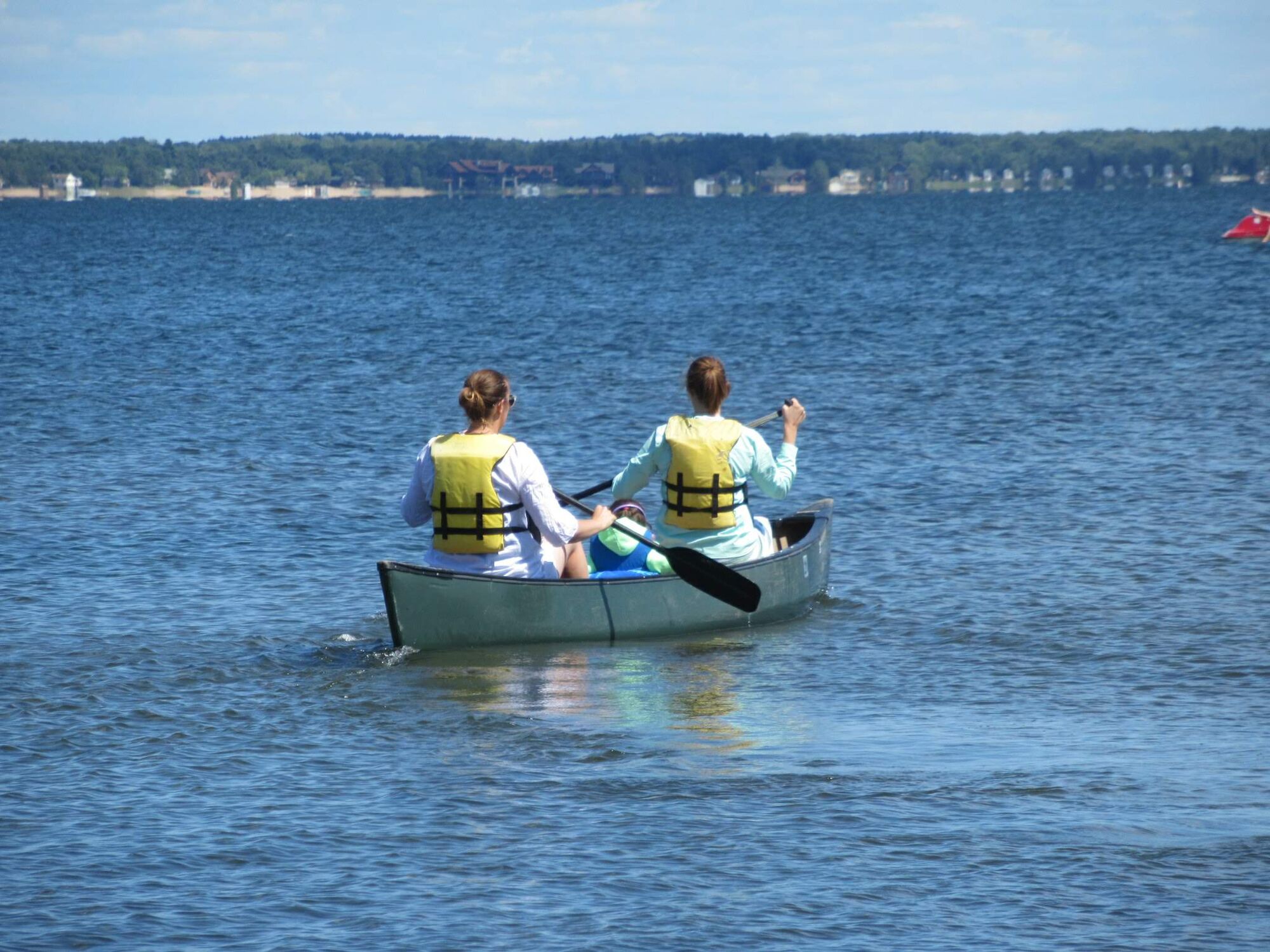 Paddling on the water